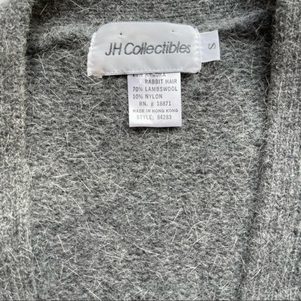 Vintage JH Collectibles Angora Wool Blend Cardigan Sweater - Picture 8 of 8